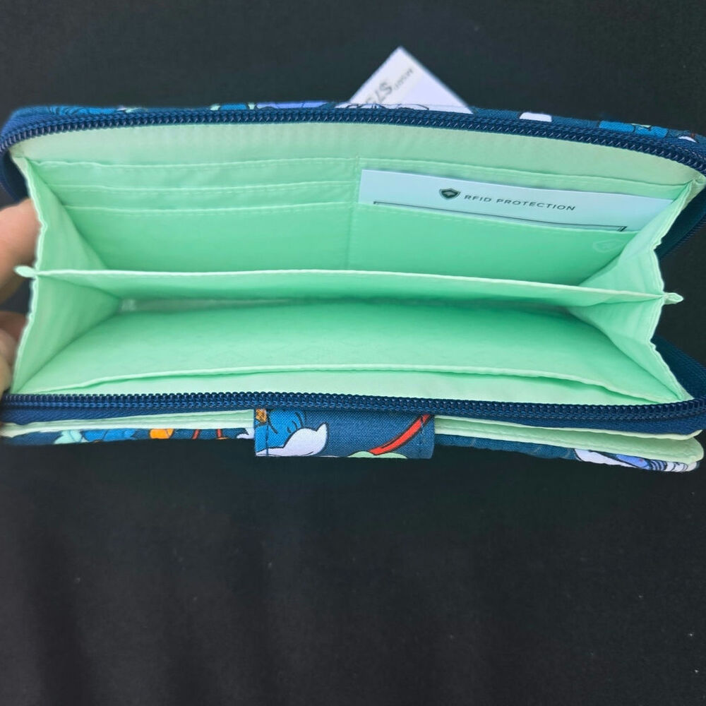 Vera Bradley RDIF Turn Lock Wallet Floral Bursts NWT - Picture 5 of 11